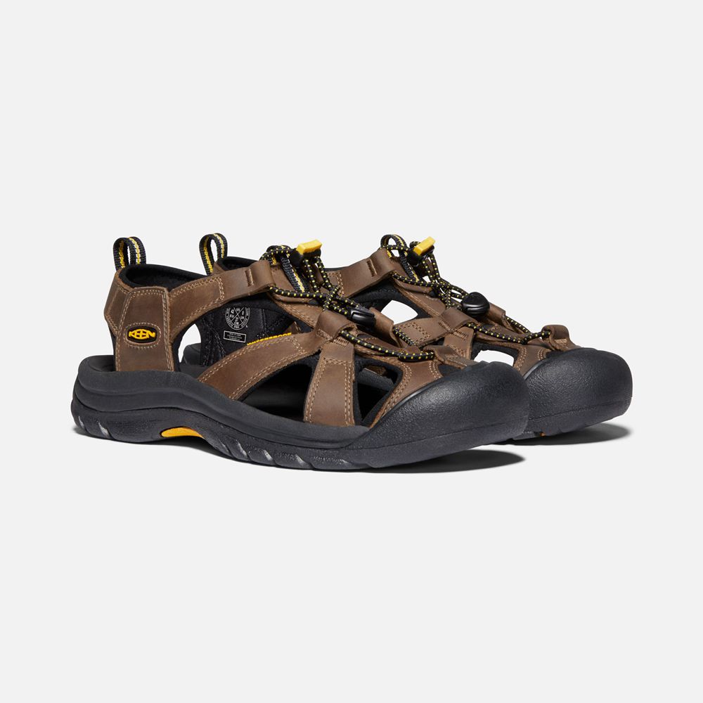 Sandalias Keen Mexico Marrom/Negros - Hombre Venice - AK7586130